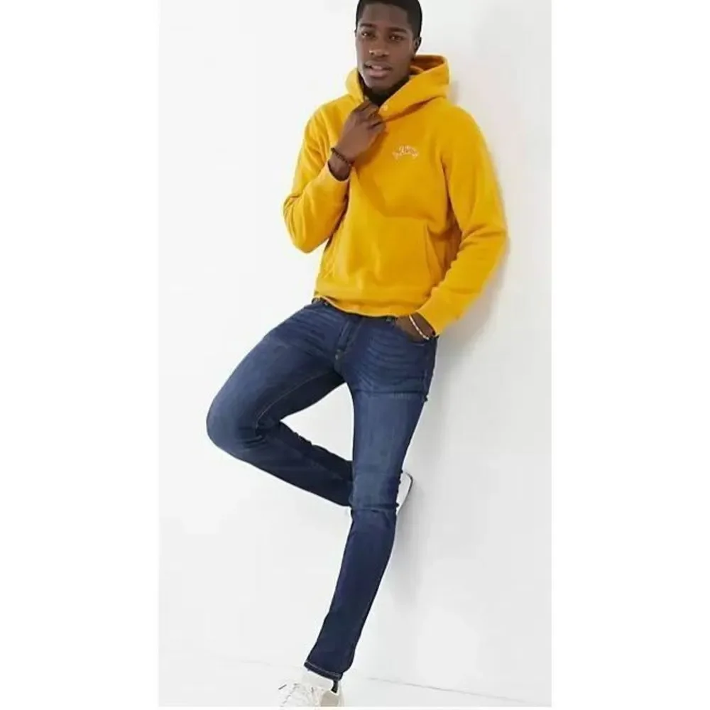 Men's Levi's Logo Polar Fleece Hoodie Sweatshirt Golden Yellow New with Tags L